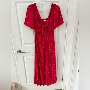 A supply Pink Floral Maxi Dress